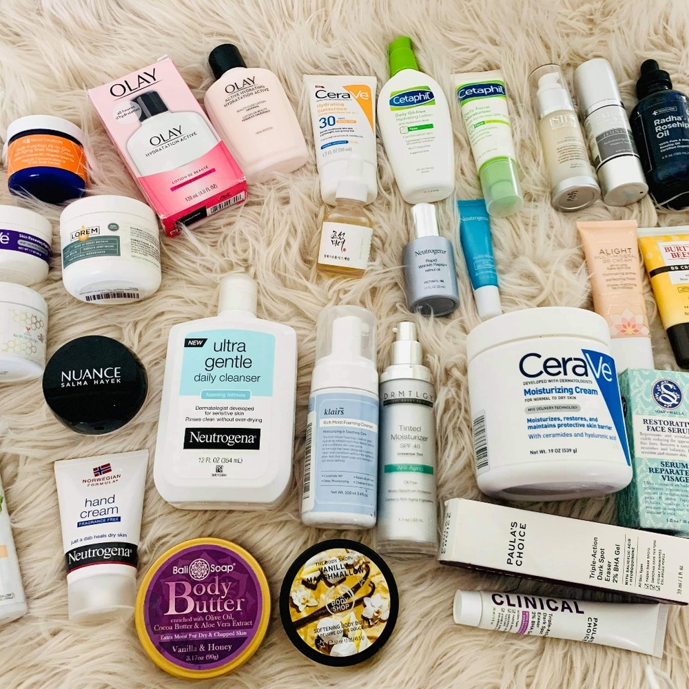 lot skin care face variety lines of expression